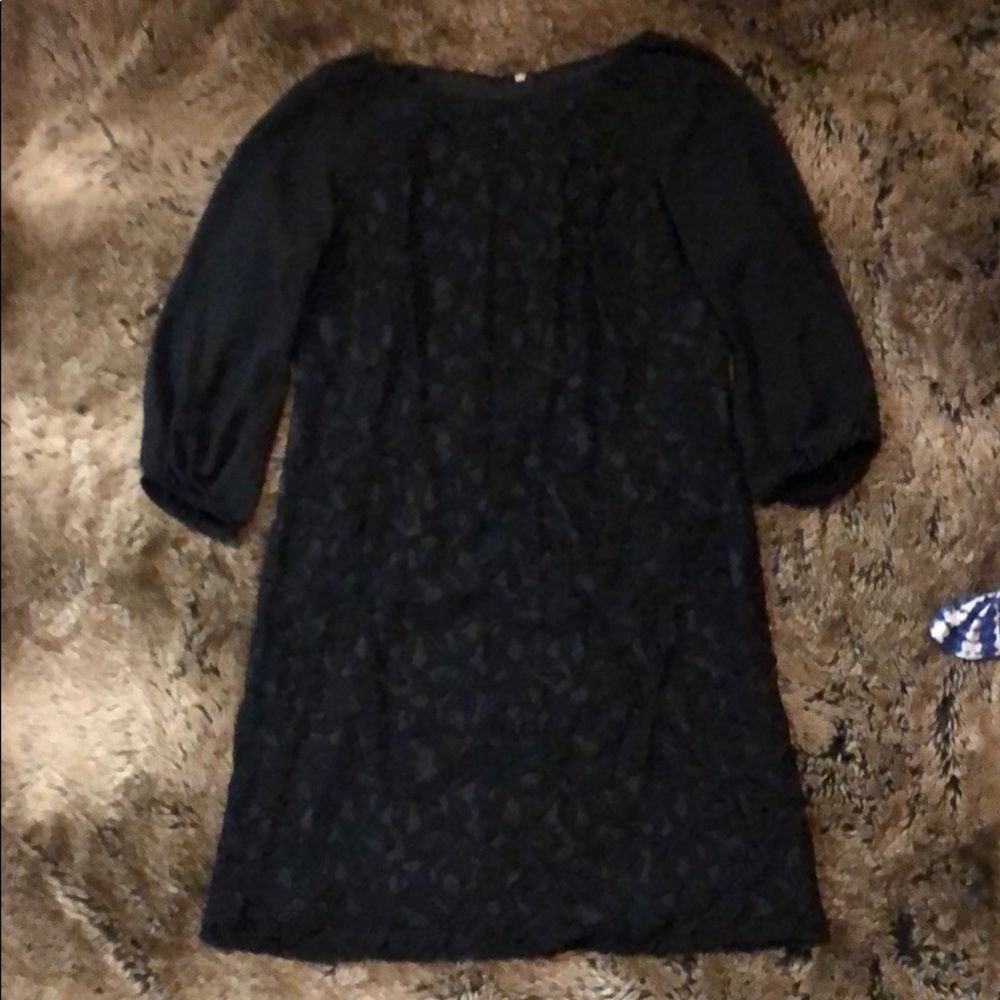 Adrianna Papell Lace Overlay Dress w/ sleeves